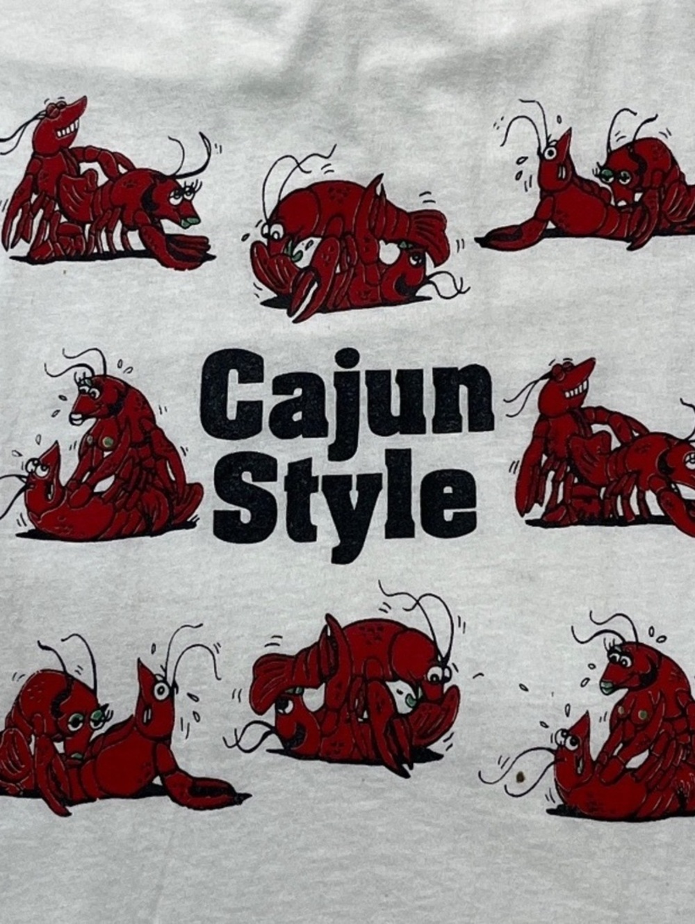Vintage Doing It Cajun Style Crawfish Preowned Large T-shirt